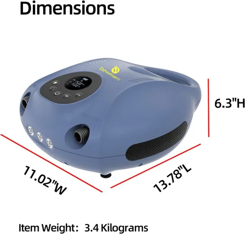 Vista 5 de Bomba de tabla de remo recargable, bomba de aire eléctrica portátil con batería de 10000 mAh, inflador y deflador de alta presión de 25 PSI