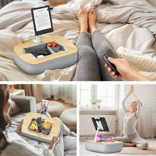 Vista 4 de ERGONOV Soporte de almohada para tableta con tazón de aperitivo, soporte