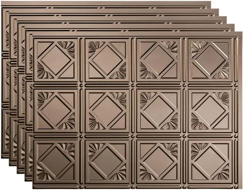 Vista 28 de FASÄDE Vinilo decorativo de estilo tradicional / patrón 4 de 18 x 24 pulgadas en muro en bronce antiguo (paquete de 5)