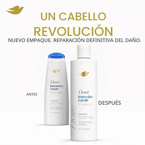 Vista 4 de Dove Champú Nutritive Solutions Daily Moisture hidratante para cabello seco, 12 onzas líquidas (4 unidades)