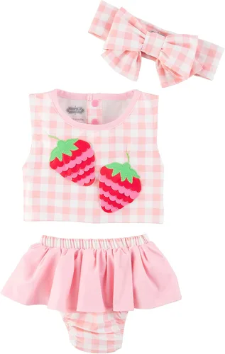 Vista 7 de Mud Pie Conjunto de traje de baño y diadema para niñas Mud Pie para niñas Multi-Floral