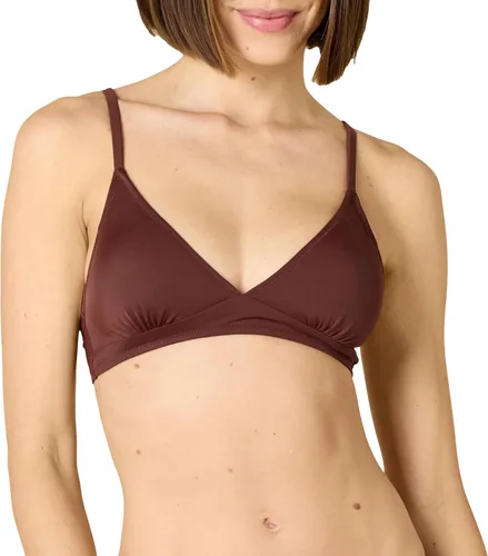 Vista 6 de Amazon Essentials Traje de baño triangular para mujer con tirantes ajustables Rojo ladrillo.