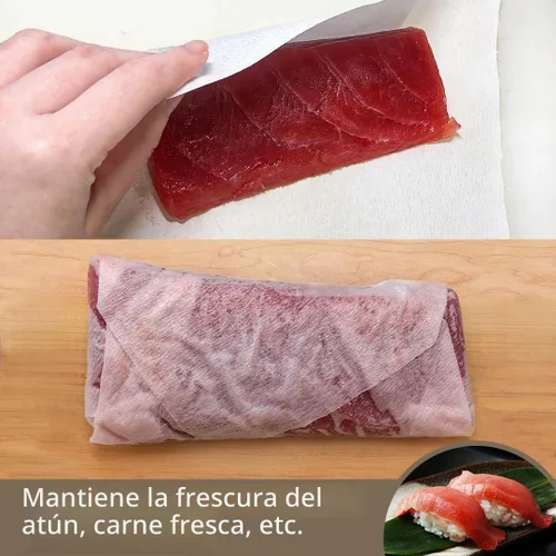 Vista 7 de Papel Magu Rollo de Pescado y Preservación de Carne Toallas de Papel Pescado Sashimi Papel