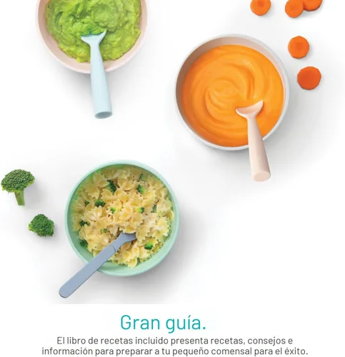 Vista 6 de NutriBullet NBY-50100 Sistema completo de fabricación de alimentos para bebés, 32 onzas, blanco, azul, transparente