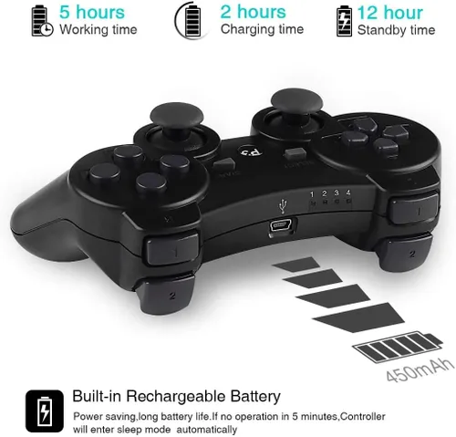 Vista 4 de PS3 Control inalámbrico para Playstation 3 Dual Shock - US24P3MT