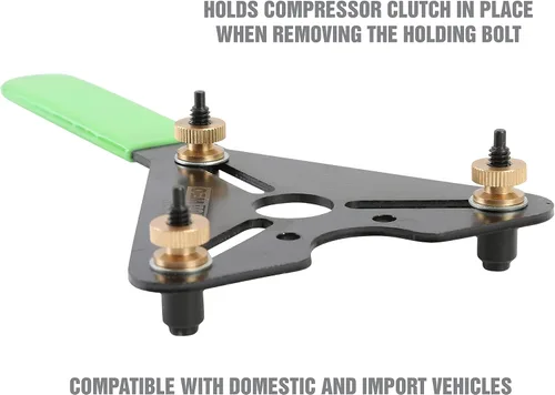 Vista 6 de OEMTOOLS Herramienta de sujeción de embrague A/C 26550, pasador ajustable, se adapta a vehículos con pernos de montaje de embrague de ventilador