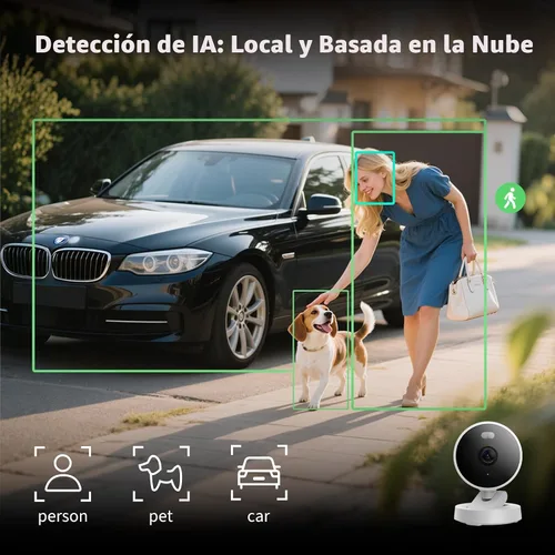 Vista 6 de Aqara G100, cámara de seguridad para interiores y exteriores 2K, video seguro HomeKit, audio de 2 vías, visión nocturna de color y infrarrojos, Negro