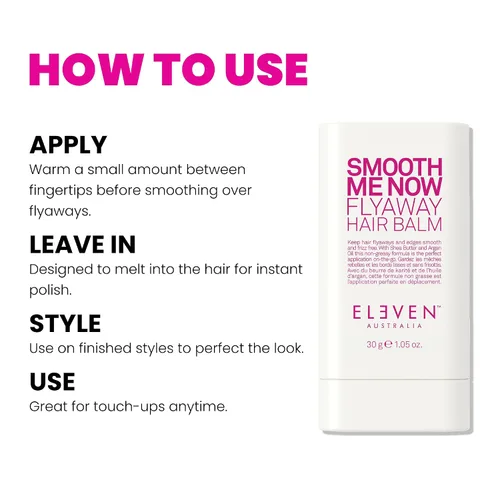 Vista 4 de ELEVEN AUSTRALIA Smooth Me Now Flyaway - Bálsamo para el cabello, vegano, 1.05 onzas líquidas