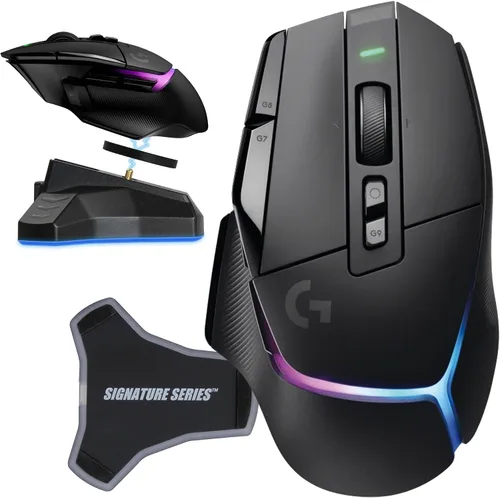 Vista 8 de Logitech G502 X Lightspeed - Mouse inalámbrico para juegos, color negro, Sensor Hero, 25,600 DPI, 13 botones programables, interruptores LIGHTFORCE