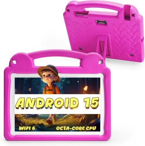 Vista 11 de Tablet infantil de 10.1 pulgadas, tableta Android para niños, Android 15, pantalla de 1280 x 800, CPU Octa-Core, 8 GB+64 GB, 1 TB expandible a Azul