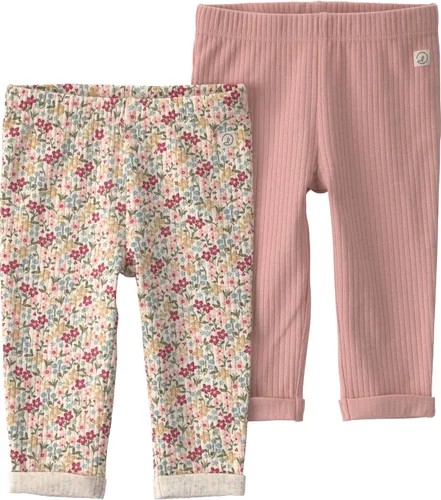 Vista 6 de Little Planet by Carter's Paquete de 2 pantalones acanalados unisex para bebé, hechos con algodón orgánico Manzanas Granate