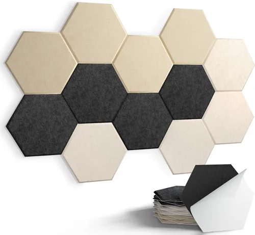 Vista 26 de Paneles acústicos, Magrowill, paquete de 12 paneles de pared insonorizados, paneles acústicos de alta densidad absorbentes de sonido