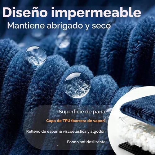 Vista 4 de FUKUMARU Sofá cama para perros, cama acogedora de pana para gatos, impermeable, funda lavable
