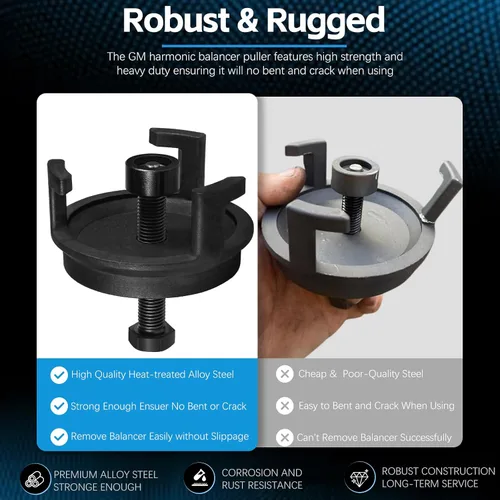 Vista 5 de Para GM LS Extractor de Equilibrador Armónico 25264 Extractor de Polea de Manivela para Chrysler Jeep Dodge, Extractor de Amortiguador Armónico