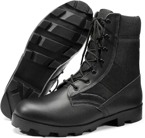 Vista 2 de KaiFeng Botas militares tácticas militares para hombres Botas de selva ligeras
