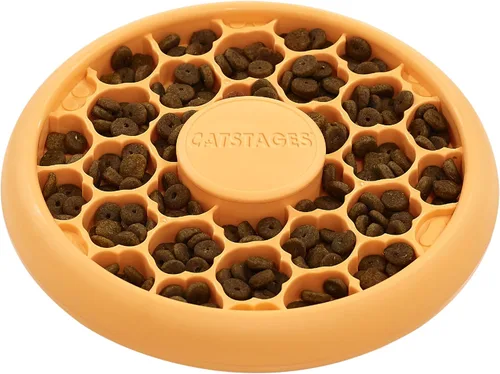 Vista 10 de Catstages Kitty Lickin' Layers - Juguete interactivo para gatos con alimentación lenta, rompecabezas de golosinas, para comida seca o húmeda