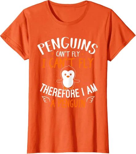 Vista 67 de Penguins Can't Fly Shirt - Camiseta de regalo para amantes de los pingüinos, Azul Azul Marino