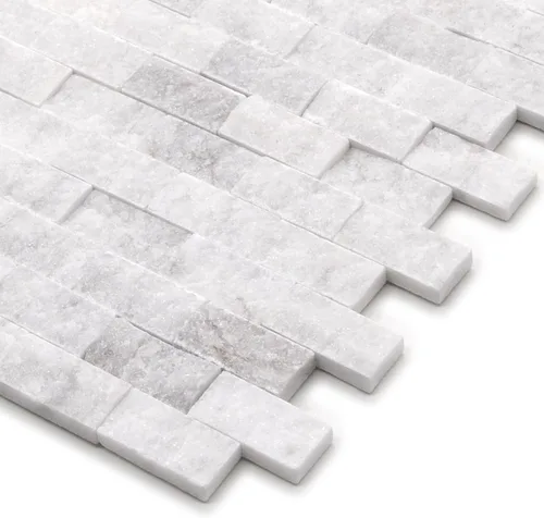 Vista 3 de SUNWINGS Azulejos de mármol autoadhesivos de piedra natural 3D de 5 hojas, 10.63 x 11.22 pulgadas, para pegar en el protector contra salpicaduras