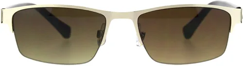 Vista 2 de Gafas de sol de lectura progresivas de enfoque múltiple 3 potencias en 1 rectángulo de media llanta