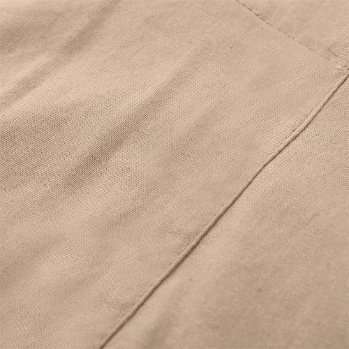 Vista 6 de Blusa de lino con cuello en V para mujer, talla grande, holgada, lisa, casual, sencilla