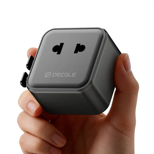 Vista 15 de Adaptador de viaje universal, adaptador de enchufe de viaje internacional con 2 puertos USB-C y 2 puertos USB-A, con toma de corriente AC adicional