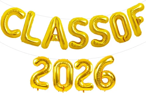 Vista 24 de TONIFUL Decoraciones de graduación de enfermeras 2026, globos negros de felicitaciones RN 2026 de 16 pulgadas RN 2026, pancarta de clase de 2026