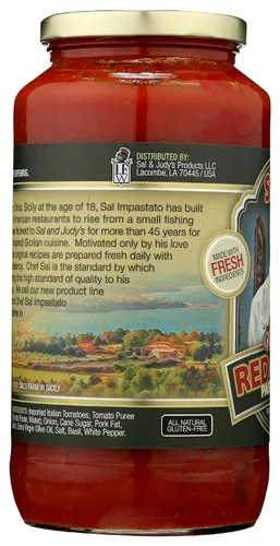 Vista 5 de Sal & Judy's Salsa de pasta siciliana en salsa roja de Nueva Orleans, 34 onzas