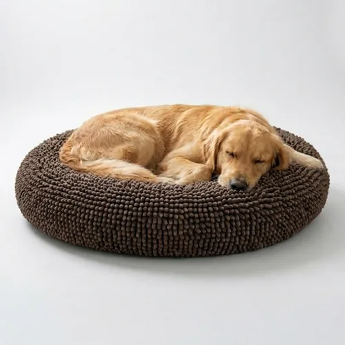 Vista 24 de Muddy Mat® Cloud K-9 cama para perros y gatos, cama suave y relajante en forma de dona, material de chenille, funda extraíble, lavable y apta