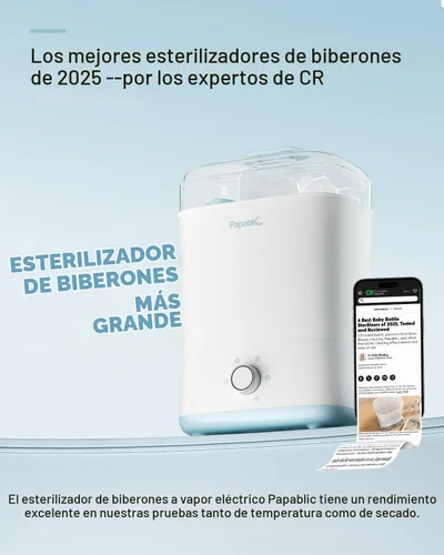 Vista 6 de Papablic Tiras reactivas de alcohol para leche materna y esterilizador y secador de biberones