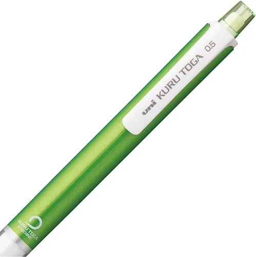 Vista 4 de Lápiz portaminas Uni Kuru Toga estándar, negro, 0.0112 pulgadas, Verde