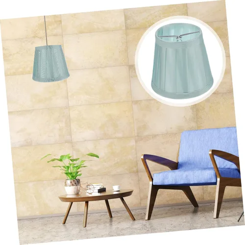 Vista 4 de DOITOOL 1 pantalla de tela para lámpara de tela que cubre una pantalla con tela cilíndrica pantalla de luz rosa decoración vela candelabro Jabones