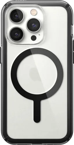 Vista 4 de Speck Funda transparente para iPhone 14 Pro - Delgada, construida para MagSafe, resistente a los arañazos y protección contra caídas