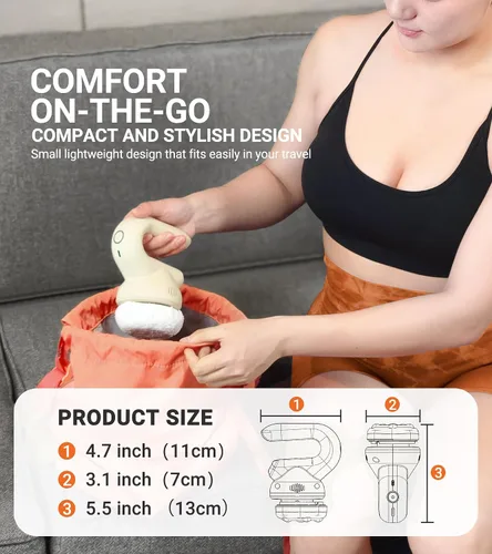 Vista 6 de Prime - Mini masajeador de terapia orbital de mano, masajeador de tejido profundo giratorio y vibratorio, herramienta de masaje ajustable