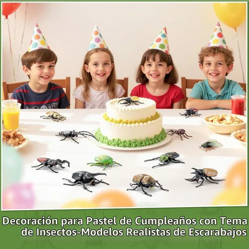Vista 4 de Juego de juguetes de insectos para niños, 12 piezas de figuras de insectos educativos modelos de insectos