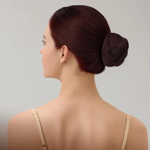 Vista 7 de Teenitor Juego de accesorios para el cabello, incluye 40 redes invisibles para recital de ballet y 80 pines para hacer moños, marrón, 3 tamaños