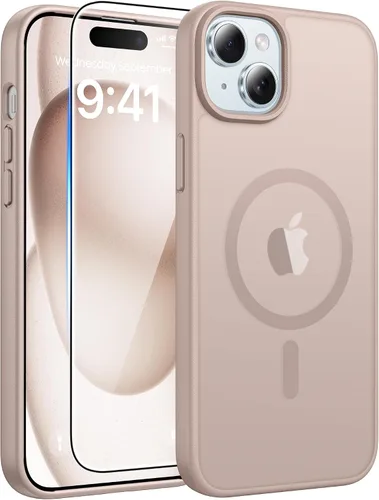 Vista 323 de FNTCASE - Funda para iPhone 16 Pro: magnética, mate, translúcida, de grado militar, protectora contra caídas, resistente, fina, duradera y a prueba