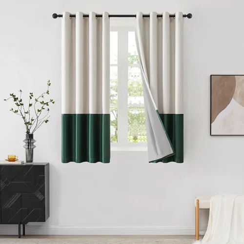 Vista 25 de BULBUL Cortinas de terciopelo 100% opacas negro oro, cortinas modernas con forro de 63 pulgadas de largo, cortinas térmicas con ojales para sala