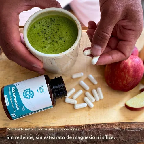 Vista 5 de Akkermansia muciniphila Probiótico, vivo + pasteurizado (2 en 1), con prebiótico PureHMO, cepa validada, 60 cápsulas