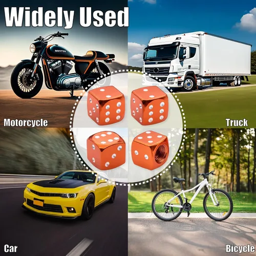 Vista 91 de 4 tapas de válvula de neumático de granada cromada, tapas de válvula de neumático de acero inoxidable para automóviles, camiones, SUV, motocicletas