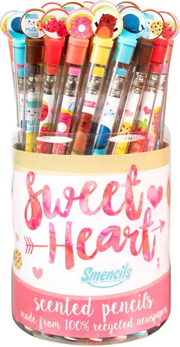 Vista 8 de Happy Birthday Smencils Cylinder - Lápices perfumados gourmet patentados HB #2, 50 unidades, regalos para niños