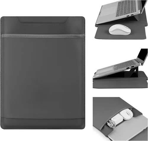Vista 10 de HoYiXi Funda para laptop de 15 a 15.6 pulgadas, compatible con MacBook Pro de 16/15.4 pulgadas, MacBook Pro 15, Mac Air 15, funda impermeable suave