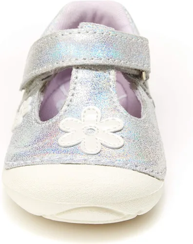 Vista 5 de Stride Rite Liliana Mary Jane de movimiento suave unisex para niños, Iridiscente, 3 Infant
