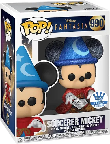 Vista 2 de POP! Disney Fantasia 990 Sorcerer Mickey Diamond Glitter Sticker Popculture