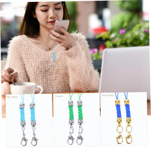 Vista 5 de Cordón para teléfono celular, 30 piezas, accesorios para teléfono celular, correas para teléfono celular, correas de encanto Lariat con cierre