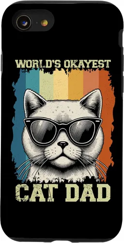 Vista 18 de World's Okayest Cat Dad Cat Lover Animal Father's Day Parent Case for iPhone 16