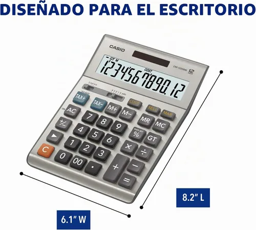 Vista 6 de Casio DM-1200BM Business Desktop Calculator, Cost/Sell/Margin, Silver