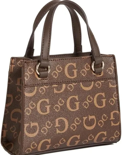 Vista 4 de GUESS Taylor Mini Crossbody, Cuero marrón, Bandolera