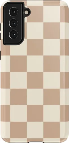 Vista 65 de Casely Funda para Galaxy S21 Here Comes The Sun Colorblock Sunset Diseño protector delgado esencial de doble capa Aquí viene el sol
