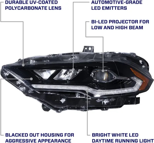 Vista 5 de Form Lighting – Faros delanteros secuenciales LED compatibles con Ford Mustang 2018-2023 (par)