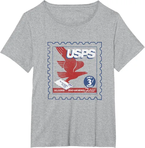 Vista 5 de Servicio Postal de los Estados Unidos Vintage Eagle Stamp and Letter T-Shirt